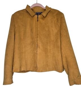 Vinci Clothiers Vintage camel tan faux suede jacket